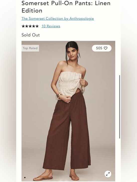 Anthropologie Pants - Anthropologie Somerset Pull-on Pant: Linen Edition, ST, fits up to M-L